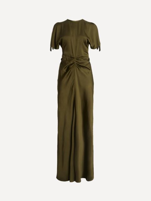 Victoria Beckham Isabella Green Satin Gown