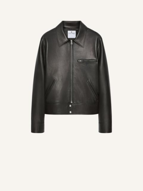 courrèges ZIPPED LEATHER JACKET