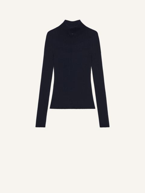 courrèges MOCKNECK LIGHT RIB SWEATER