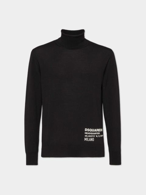 DSQUARED2 HEADQUARTER KNIT TURTLENECK