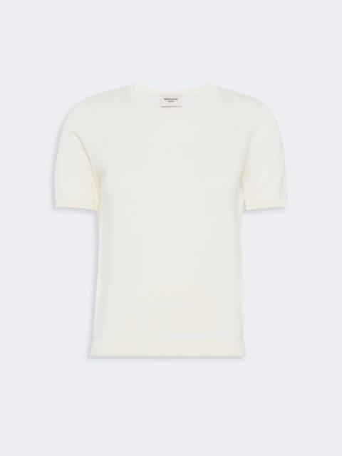 WEEKEND Max Mara AGRO Silk and cotton crew-neck sweater - ECRU
