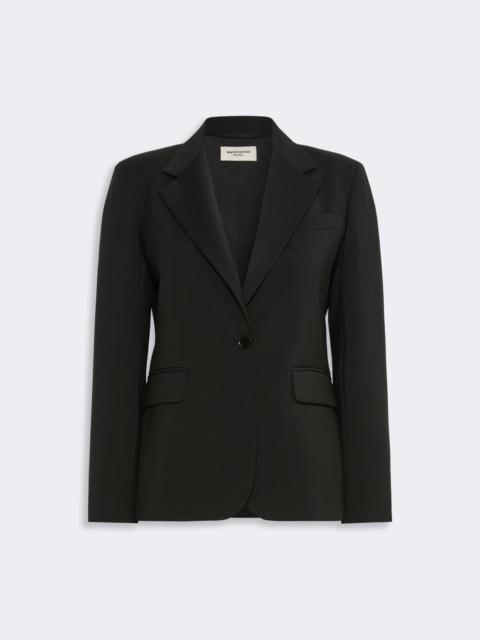WEEKEND Max Mara LAMINE Single-breasted stretch wool blazer - BLACK