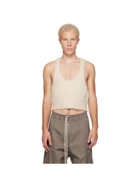 Rick Owens Beige Tower Knit Tank Top
