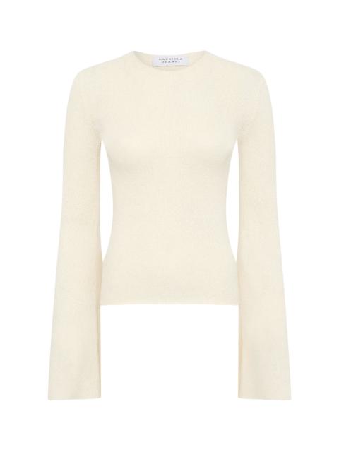 GABRIELA HEARST Rafa Knit Top in Off White Mulberry Silk