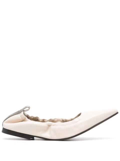Brunello Cucinelli pointed-toe ballerina shoes