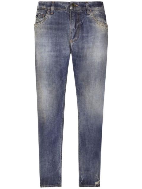 Dolce & Gabbana distressed-effect tapered jeans