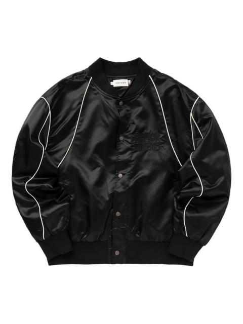 HONOR THE GIFT satin piped bomber jacket