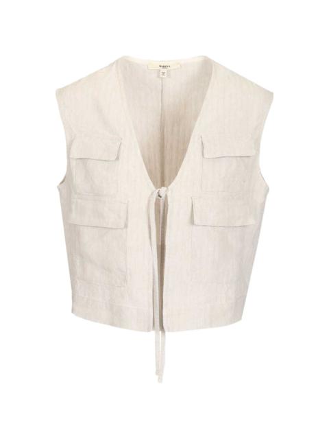 BARENA pocket V-neck gilet