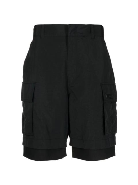 JUUN.J logo-patch cargo shorts