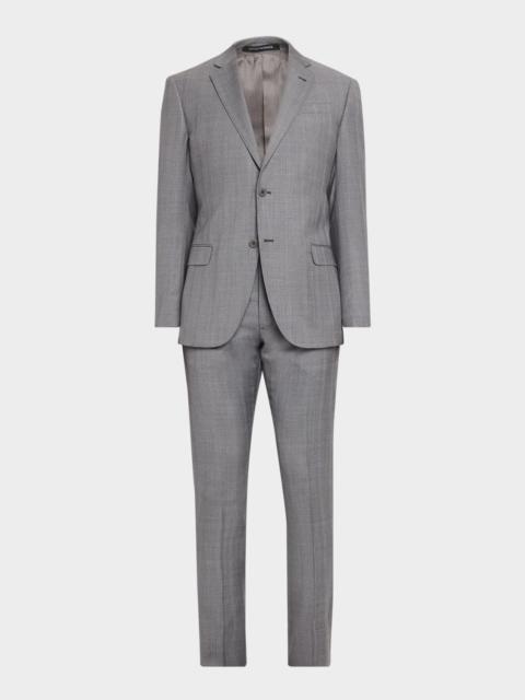 EMPORIO ARMANI Men & apos;s G Line Wool Glen Check Two-Piece Suit