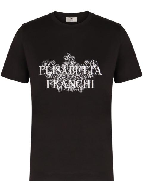 ELISABETTA FRANCHI logo-embroidered T-shirt