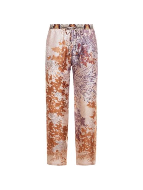 Pierre-Louis Mascia Aloe floral straight leg trousers