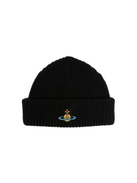Vivienne Westwood Sporty Orb-embroidered beanie