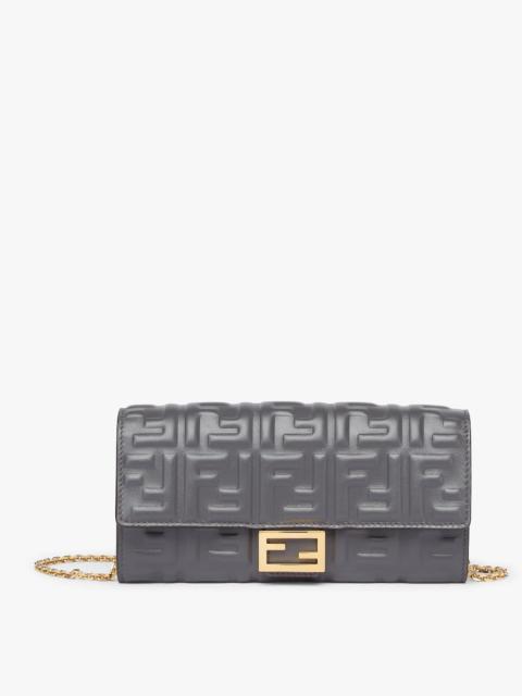 FENDI Gray nappa leather wallet