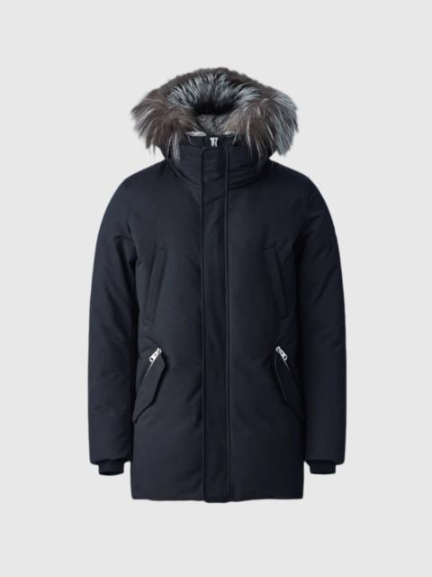 MACKAGE EDWARD-XZ 2-in-1 down parka with hooded bib and silver fox fur