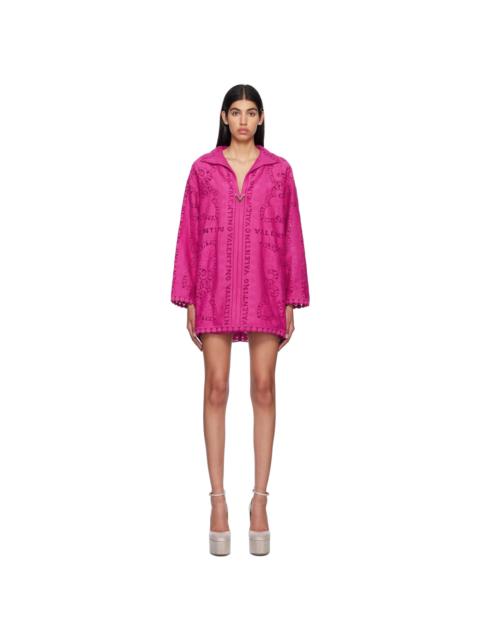 Valentino Pink Jacquard Minidress