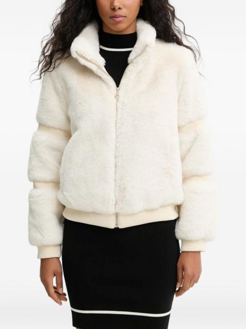 GUESS USA faux-fur zip jacket