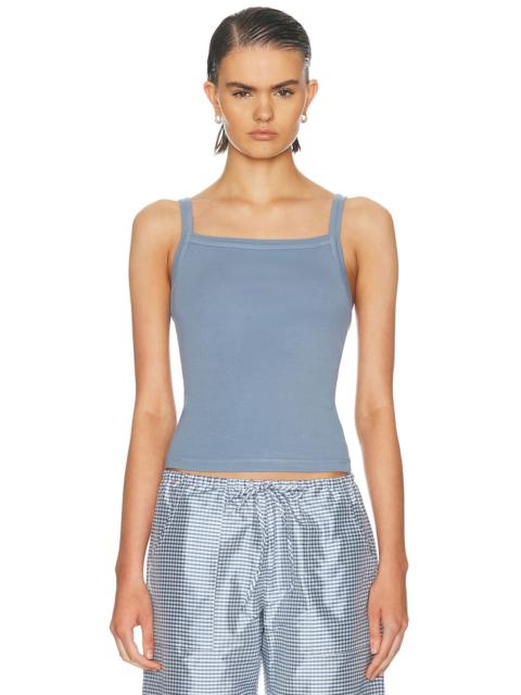 DONNI. The Baby Rib Square Neck Tank Top