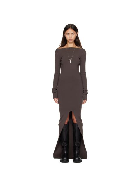 Rick Owens Gray Tower Tight Maxi Dress