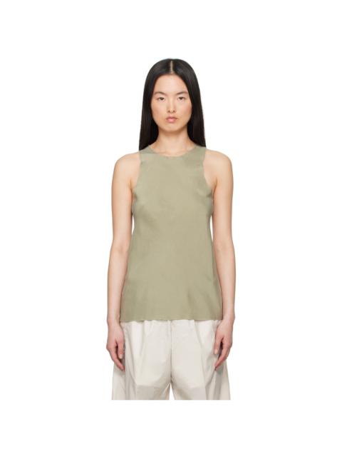 GABRIELA COLL GARMENTS Khaki No.73 Silk Pongee Tank Top