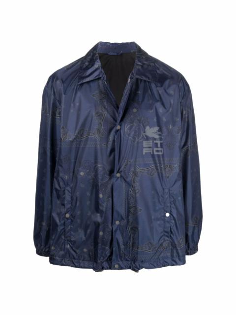 paisley-print shirt jacket
