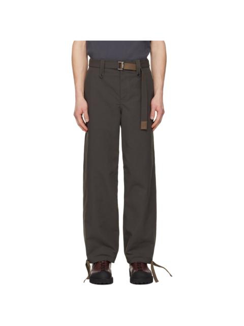 sacai Khaki Weathercloth Trousers