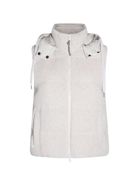 Brunello Cucinelli hooded sequin embellished gilet