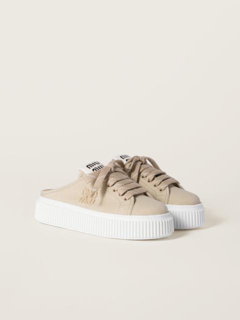 Miu Miu Denim sneaker mules