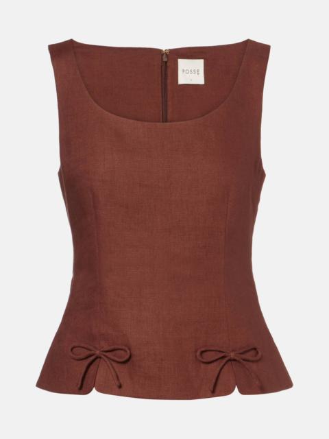 POSSE Sabine linen top