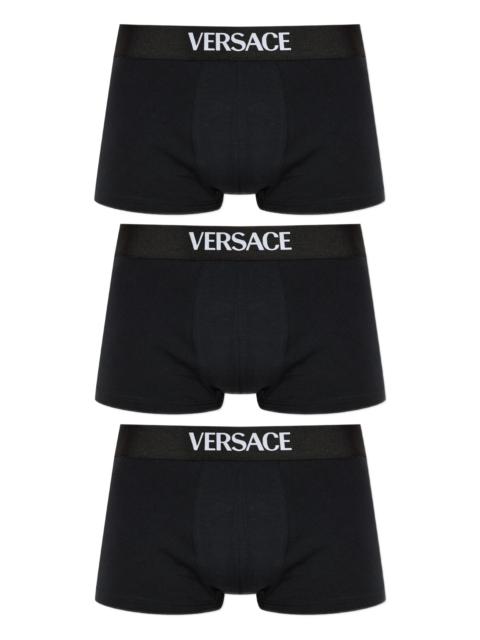 VERSACE logo-band boxer (set of three)