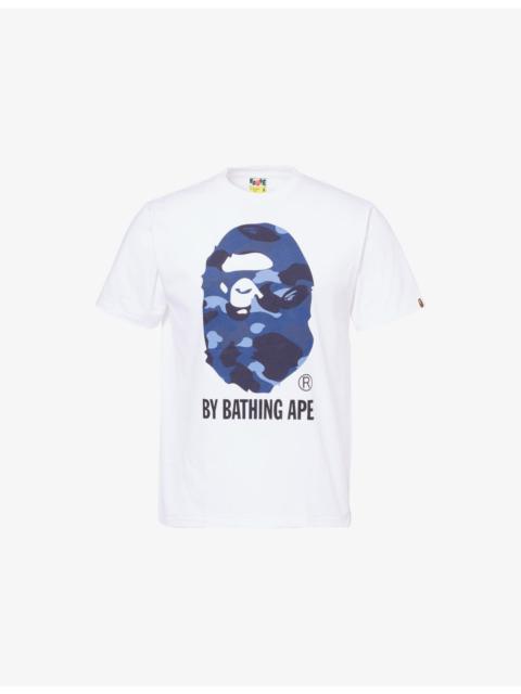 A BATHING APE® Camouflage logo-print cotton-jersey T-shirt
