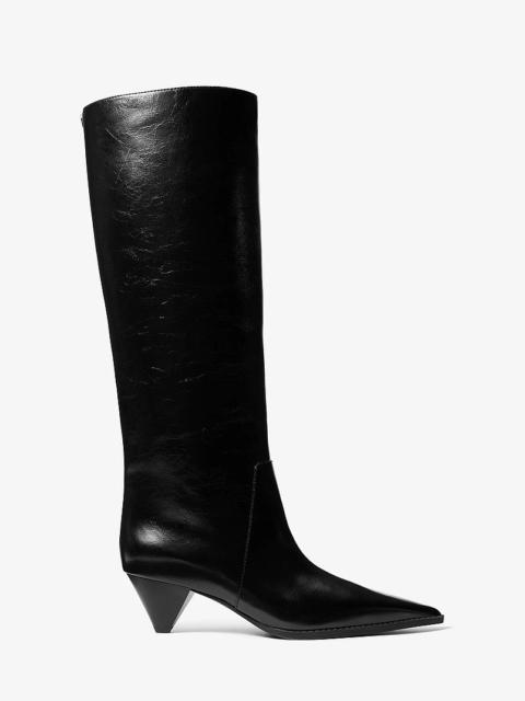 MICHAEL KORS Jayla Crinkled Leather Boot