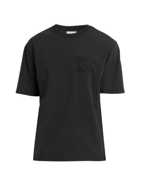 BLUEMARBLE Men's Stonewashed Chain Stitch T-Shirt - Black