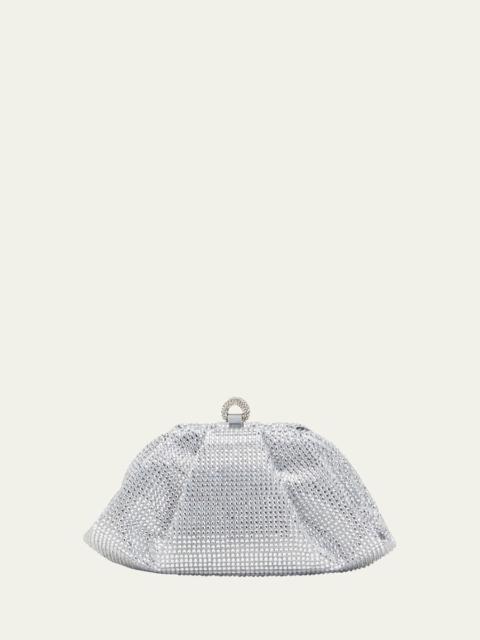 JUDITH LEIBER Gemma Pleated Crystal Clutch Bag
