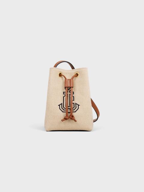 CELINE MICRO SAILOR IN Textile with Anchor Embroidery and Calfskin