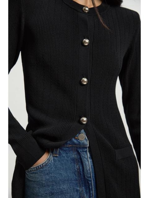 KAREN MILLEN Dome Button Longline Knitted Cardi