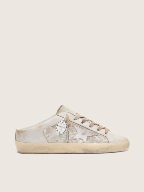 Golden Goose Women’s Super-Star Sabots LTD in Swarovski with metallic silver leather star