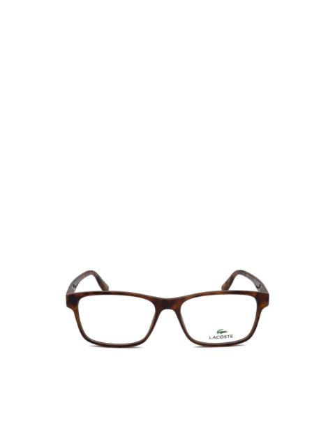 LACOSTE tortoiseshell-effect rectangle-frame glasses