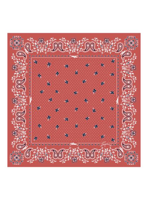 Longchamp French Bandana Silk scarf 50 Coral - Silk