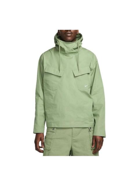 Nike Life Woven Pullover Field Jacket 'Oil Green' DX0718-386