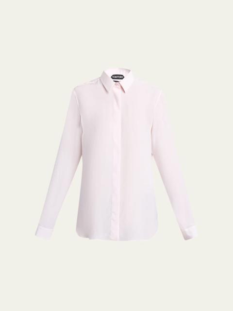TOM FORD Silk Crepe De Chine Button-Down Blouse