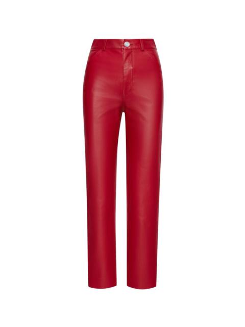 Oscar de la Renta HIGH WAISTED LEATHER PANTS