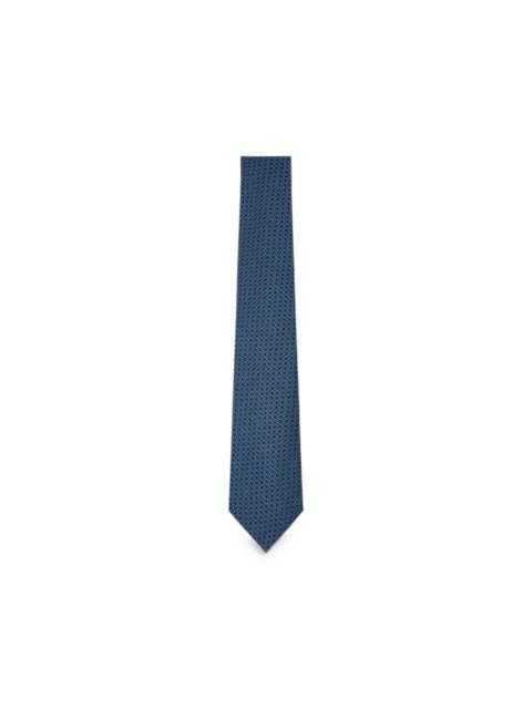 Canali geometric-pattern silk-blend tie