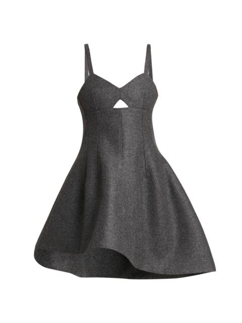 Jil Sander Women's Wool Melange Fit-&-Flare Minidress - Lava Stone