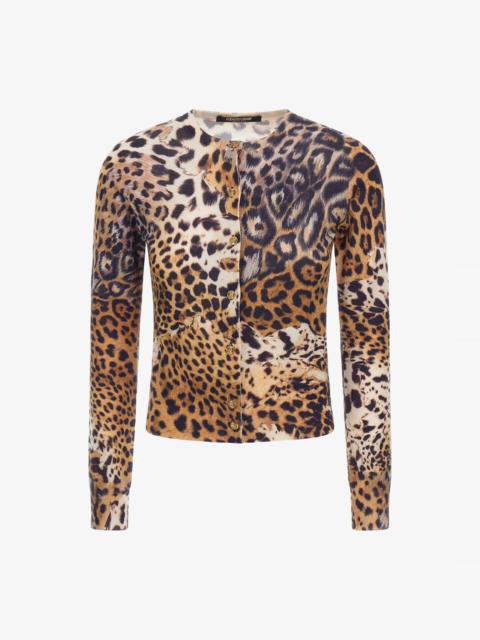 Roberto Cavalli Malachite print cardigan