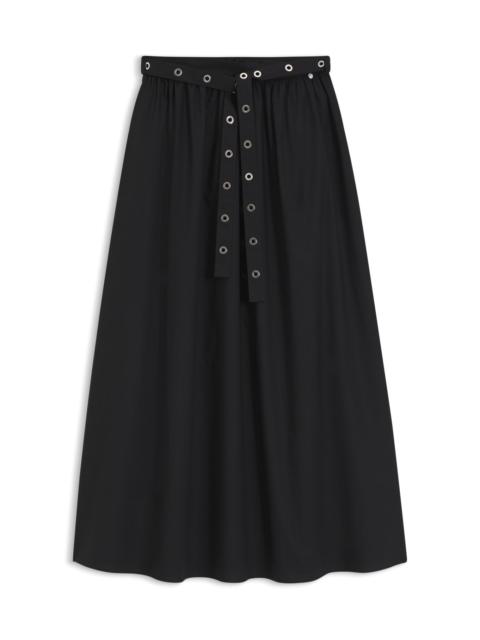 BOSS EYELET-BELT SKIRT IN COTTON POPLIN
