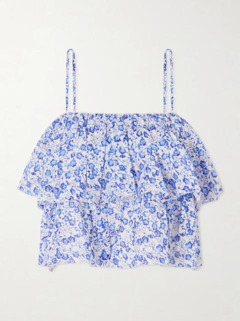 Isabel Marant Étoile Erisa Ruffled Floral-print Organic Cotton Cami