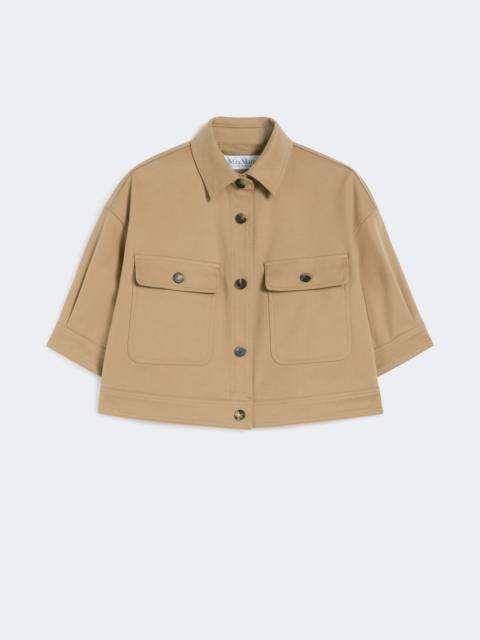 Max Mara Stretch cotton cropped jacket - SAND