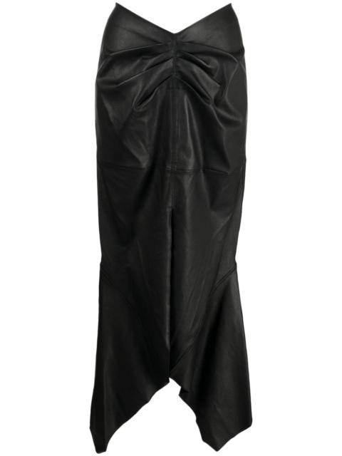 MATICEVSKI Analogy leather midi skirt
