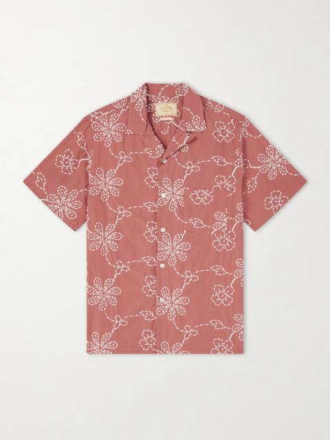 Portuguese Flannel Compota Embroidered Cotton-Blend Shirt